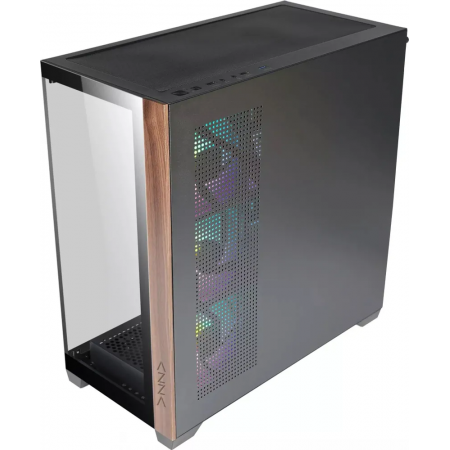 Корпус Azza Neptune черный без БП ATX 5x120mm 2x140mm 2xUSB2.0 1xUSB3.0 audio bott PSU, фото , изображение 2