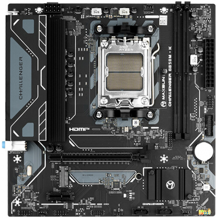 Материнская плата Maxsun MS-Challenger B850M-K B850, AM5, 2*DDR5, 1*PCIEx16, 1*PCIEx1, 1*M.2, 6*USB3.2Gen1, 4*USB2.0, 2*SATA3.0, 1G, HDMI, M-ATX, RTL, фото 