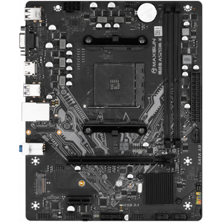 Материнская плата Maxsun MS-Challenger A520M-K WIFI B550, AM4, 2*DDR4, 1*PCIEx16, 1*PCIEx1, 2*M.2, 4*USB3.2Gen1, 6*USB2.0, 3*SATA3.0, 1G, VGA, HDMI, M-ATX, RTL, фото 
