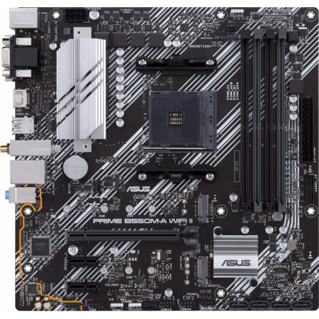 Материнская плата Asus PRIME B550M-A WIFI II Soc-AM4 AMD B550 4xDDR4 mATX AC`97 8ch(7.1) GbLAN RAID+VGA+DVI+HDMI, фото 