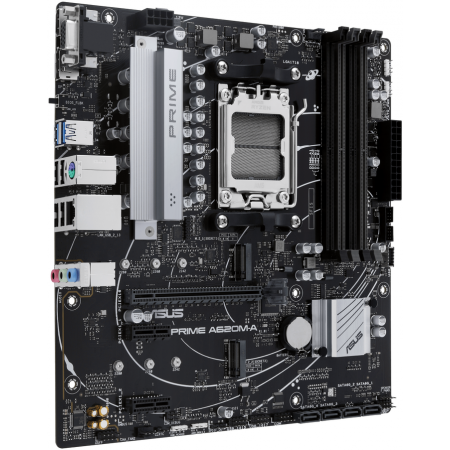 Материнская плата Asus PRIME A620M-A-CSM Soc AM5 AMD A620 2xDDR5 mATX AC`97 8ch(7.1) GbLAN RAID+VGA+HDMI+DP, фото , изображение 2