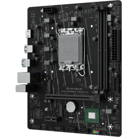 Материнская плата Maxsun MS-Challenger H610M-H WIFI H610, LGA1700, 2*DDR4, 1*PCIEx16, 1*PCIEx1, 1*M.2, 4*USB3.2Gen1, 6*USB2.0, 2*SATA3.0, 1G, HDMI, M-ATX, RTL, фото , изображение 3