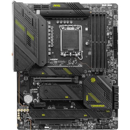 Материнская плата MSI MAG Z790 TOMAHAWK WIFI, LGA 1700, Intel Z790, 4xDDR5, 7xSATA, 4xM.2, 1xPCIe 4.0 x4, 1xPCIe 5.0 x16, 1xHDMI, 1xDP, 1x2.5Gb LAN, 4xUSB-A 3.2 Gen 1, 4xUSB-A 3.2 Gen 2, 1xUSB-C 3.2 Gen 2, 1xUSB-C 3.2 Gen 2x2, 5x3.5 мм, 7.1, Standard-ATX, фото 