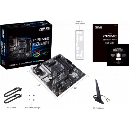 Материнская плата Asus PRIME B550M-A WIFI II Soc-AM4 AMD B550 4xDDR4 mATX AC`97 8ch(7.1) GbLAN RAID+VGA+DVI+HDMI, фото , изображение 6