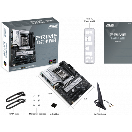 Материнская плата ASUS PRIME X670-P WIFI, AM5, AMD X670, 4xDDR5, 6xSATA, 3xM.2 PCIe 5.0 x4, 1xPCI-E 4.0 x16, 2xPCI-E 4.0 x4, 1xPCI-E x1, 1xHDMI, 1xDP, 1xUSB-C 3.2 Gen 2x2, 3xUSB 3.2 Gen 2, 4xUSB 3.2 Gen 1, 1x 2.5Gb LAN, 3x3.5 мм, 7.1, ATX, фото , изображение 6 Материнская плата ASUS PRIME X670-P WIFI, AM5, AMD X670, 4xDDR5, 6xSATA, 3xM.2 PCIe 5.0 x4, 1xPCI-E 4.0 x16, 2xPCI-E 4.0 x4, 1xPCI-E x1, 1xHDMI, 1xDP, 1xUSB-C 3.2 Gen 2x2, 3xUSB 3.2 Gen 2, 4xUSB 3.2 Gen 1, 1x 2.5Gb LAN, 3x3.5 мм, 7.1, ATX, фото , изображение 6