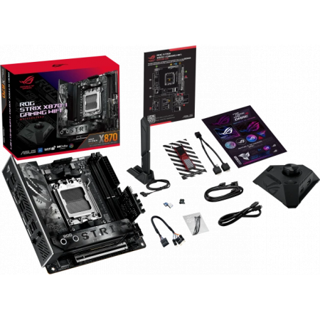 Материнская плата Asus ROG STRIX X870-I GAMING WIFI SocketAM5 AMD X870 2xDDR5 mini-ITX AC`97 8ch(7.1) 2.5Gg RAID+HDMI, фото , изображение 10 Материнская плата Asus ROG STRIX X870-I GAMING WIFI SocketAM5 AMD X870 2xDDR5 mini-ITX AC`97 8ch(7.1) 2.5Gg RAID+HDMI, фото , изображение 10