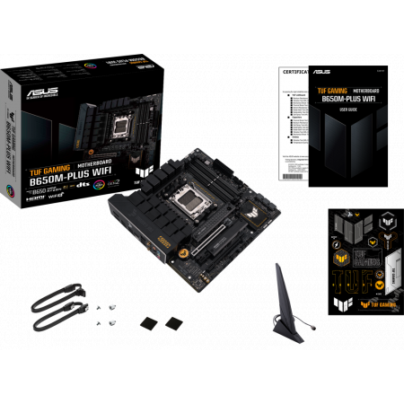 Материнская плата ASUS TUF GAMING B650M-PLUS WIFI AM5 micro-ATX 4xDDR5 2xPCIEx16 PCIEx1 2xM.2 HDMI DP 2.5GLAN WIFI (90MB1BF0-M0EAY0), фото , изображение 5