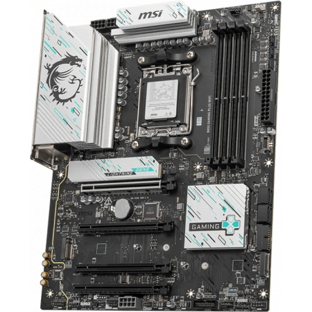 Материнская плата MSI B850M GAMING PLUS WIFI SocketAM5 AMD B850 4xDDR5 mATX AC`97 8ch(7.1) 5Gigabit RAID+HDMI+DP, фото , изображение 2