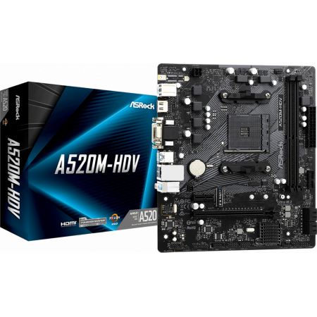 Материнская плата ASRock A520M-HDV, фото , изображение 5