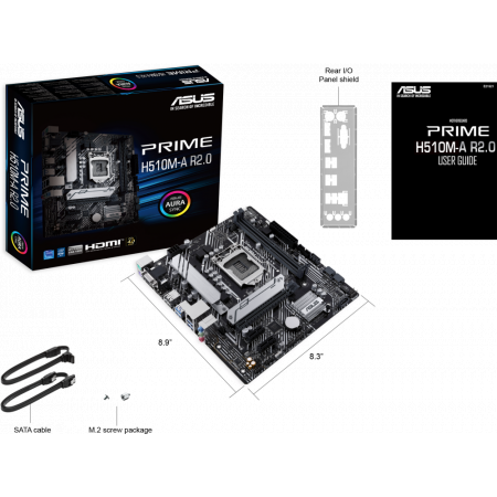 Материнская плата ASUS PRIME H510M-E R2.0, LGA 1200, Intel H470, 2xDDR4, 4xSATA, 1xM.2, 1xPCIe 4.0 x16, 2xPCIe x1, 1xHDMI, 1xDP, 1xVGA, 1x 1Gb LAN, 4xUSB-A 3.2 Gen 1, 2xUSB-A 2.0, 3x3.5 мм, 7.1, mATX, фото , изображение 4 Материнская плата ASUS PRIME H510M-E R2.0, LGA 1200, Intel H470, 2xDDR4, 4xSATA, 1xM.2, 1xPCIe 4.0 x16, 2xPCIe x1, 1xHDMI, 1xDP, 1xVGA, 1x 1Gb LAN, 4xUSB-A 3.2 Gen 1, 2xUSB-A 2.0, 3x3.5 мм, 7.1, mATX, фото , изображение 4