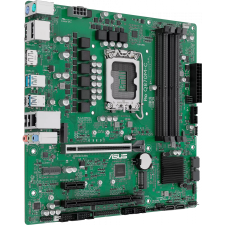 Материнская плата ASUS PRO Q870M-C-CSM, LGA1851, Q870, 4*DDR5, 4*SATA, 2*M.2, 3*USB 3.2, 2*USB 2.0, Type-C, 2*PCIx16, 1*PCIx1, 2*DP+VGA, mATX; 90MB1KEP-M0EAYC, фото , изображение 2