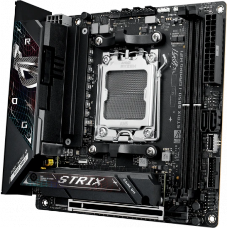 Материнская плата ASUS ROG STRIX B850-I GAMING WIFI, AM5, B650, 2*DDR5, 2*SATA, 2*M.2, 4*USB 3.2, 2*USB 2.0, Type-C, 2*PCIx16, HDMI, mITX; 90MB1K30-M0EAY0, фото , изображение 3