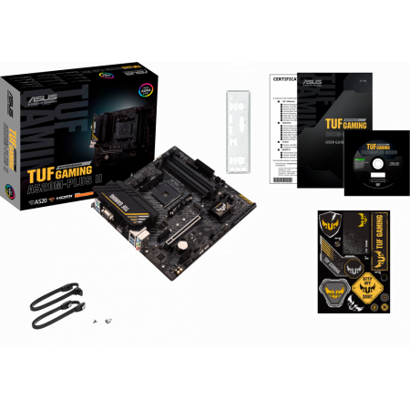 Материнская плата ASUS TUF GAMING A520M-PLUS II, AM4, AMD A520, 4xDDR4, 4xSATA, 1xM.2, 1xPCI-E 3.0 x16, 2xPCI-E x1, 1xHDMI, 1xDP, 1xVGA, 1x 1Gb LAN, 4xUSB 3.2 Gen 1, 2xUSB 2.0, 3x3.5 мм, 7.1, Micro-ATX, фото , изображение 5