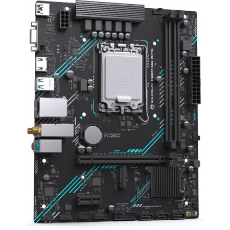 Материнская плата Maxsun H610M 666 WIFI6 D5, LGA 1700, Intel H610, 2xDDR5, 4xSATA, 1xM.2, 1xPCI-E 4.0 x16, 1xPCI-E x1, 1xHDMI, 1xDP, 1x 1Gb LAN, 3xUSB 2.0, 4xUSB 3.0, 5.1, mATX, фото , изображение 2 Материнская плата Maxsun H610M 666 WIFI6 D5, LGA 1700, Intel H610, 2xDDR5, 4xSATA, 1xM.2, 1xPCI-E 4.0 x16, 1xPCI-E x1, 1xHDMI, 1xDP, 1x 1Gb LAN, 3xUSB 2.0, 4xUSB 3.0, 5.1, mATX, фото , изображение 2
