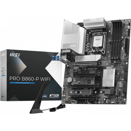 Материнская плата MSI PRO B860-P WIFI Soc-1851 Intel B860 4xDDR5 ATX AC`97 8ch(7.1) 5Gigabit RAID+HDMI+DP, фото , изображение 5