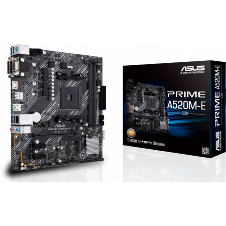 Материнская плата ASUS PRIME A520M-E/CSM, AM4, AMD A520, 2xDDR4, 4xSATA, 1xM.2, 1xPCI-E 3.0 x16, 2xPCI-E x1, 1xDVI-D, 1xHDMI, 1xVGA, 1x 1Gb LAN, 1xUSB-A 3.2 Gen 2, 2xUSB-A 2.0, 4xUSB-A 3.2 Gen 1, 3x3.5 мм, 7.1, Micro-ATX, фото , изображение 6