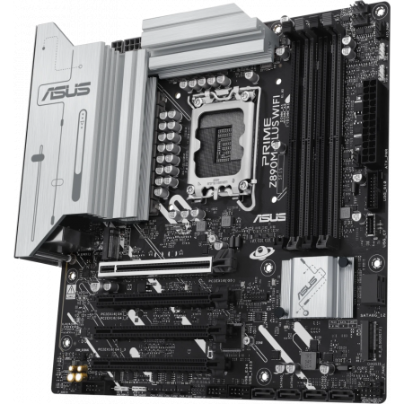 Материнская плата ASUS PRIME Z890M-PLUS WIFI, LGA1851, Z890, 4*DDR5, 6*SATA, 3*M.2, 5*USB 3.2, 4*USB 2.0, Type-C, 3*PCIx16, HDMI+DP, mATX, фото , изображение 3