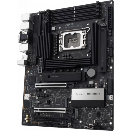 Материнская плата ASUS PRO WS Z890-ACE SE LGA1851 ATX 4хDDR5 3xPCIEx16 4xM.2 Thunderbolt USB-C HDMI 2.5GLAN 10GLAN, фото , изображение 2