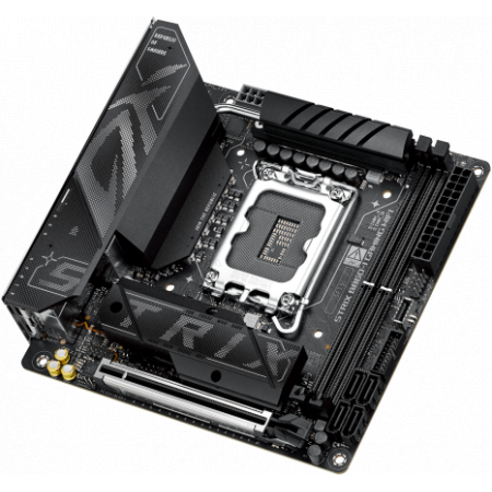 Материнская плата ASUS ROG STRIX B860-I GAMING WIFI, LGA1851, Intel B860, 2xDDR5, 4xSATA, 2xM.2, 1xPCIe 5.0 x16, 1xDP, 1xHDMI, 1xThunderbolt 4, 1x2.5Gb LAN, Wi-Fi 7, 2xUSB 2.0, 3xUSB 3.2 Gen 1, 1xUSB 3.2 Gen 2, 1xUSB 3.2 Gen 2x2, 1xUSB-C, 1xS/PDIF, 2x3.5 , фото , изображение 5 Материнская плата ASUS ROG STRIX B860-I GAMING WIFI, LGA1851, Intel B860, 2xDDR5, 4xSATA, 2xM.2, 1xPCIe 5.0 x16, 1xDP, 1xHDMI, 1xThunderbolt 4, 1x2.5Gb LAN, Wi-Fi 7, 2xUSB 2.0, 3xUSB 3.2 Gen 1, 1xUSB 3.2 Gen 2, 1xUSB 3.2 Gen 2x2, 1xUSB-C, 1xS/PDIF, 2x3.5 , фото , изображение 5