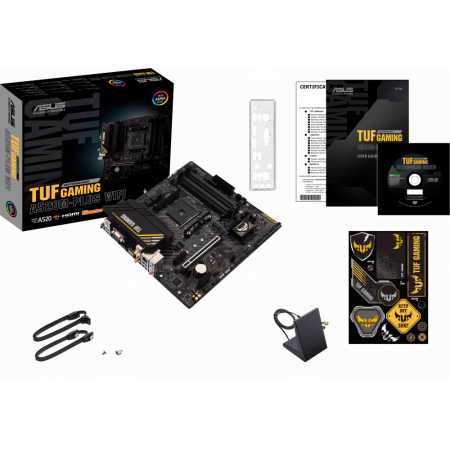 Материнская плата ASUS TUF GAMING A520M-PLUS WIFI, AM4, AMD A520, 4xDDR4, 4xSATA, 1xM.2, 1xPCIe 3.0 x16, 2xPCIe x1, 1xVGA, 1xHDMI, 1xDP, 1x 1Gb LAN, 2xUSB-A 3.2 Gen 1, 2xUSB-A 2.0, 3x3.5 мм, 7.1, mATX, фото , изображение 5 Материнская плата ASUS TUF GAMING A520M-PLUS WIFI, AM4, AMD A520, 4xDDR4, 4xSATA, 1xM.2, 1xPCIe 3.0 x16, 2xPCIe x1, 1xVGA, 1xHDMI, 1xDP, 1x 1Gb LAN, 2xUSB-A 3.2 Gen 1, 2xUSB-A 2.0, 3x3.5 мм, 7.1, mATX, фото , изображение 5