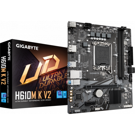 Материнская плата Gigabyte H610M K V2 Soc-1700 Intel H610 2xDDR5 mATX AC`97 8ch(7.1) GbLAN+HDMI+DP, фото , изображение 4