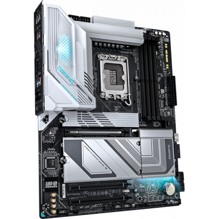Материнская плата GIGABYTE Z890 GAMING X WIFI7, LGA 1851, Intel Z890, 4xDDR5, 4xSATA, 4xM.2, 1xPCI-E 5.0 x16, 2xPCI-E 4.0 x4, 1xDP, 1xUSB-C, 1x 2.5Gb LAN, 3xUSB-A 3.2 Gen 1, 2xUSB-A 3.2 Gen 2, 4xUSB-A 2.0, 1xUSB4, 2x3.5 мм, 7.1, ATX, фото , изображение 2 Материнская плата GIGABYTE Z890 GAMING X WIFI7, LGA 1851, Intel Z890, 4xDDR5, 4xSATA, 4xM.2, 1xPCI-E 5.0 x16, 2xPCI-E 4.0 x4, 1xDP, 1xUSB-C, 1x 2.5Gb LAN, 3xUSB-A 3.2 Gen 1, 2xUSB-A 3.2 Gen 2, 4xUSB-A 2.0, 1xUSB4, 2x3.5 мм, 7.1, ATX, фото , изображение 2