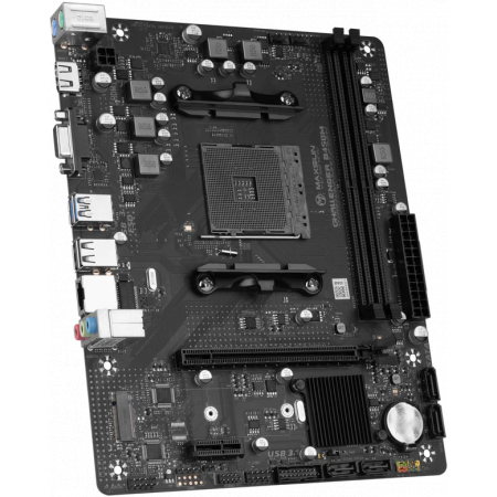 Материнская плата Maxsun MS-Challenger B450M AM4, B450, 2xDDR4, 1xPCI-E 16X1xPCI-E 1X1xM.2, Front2xUSB3.0, 2xUSB2.0, Rear2xUSB2.0, 2xUSB3.0, 4xSATA3.0, 1GLan, HDMI+VGA, mATX, RTL, фото , изображение 3