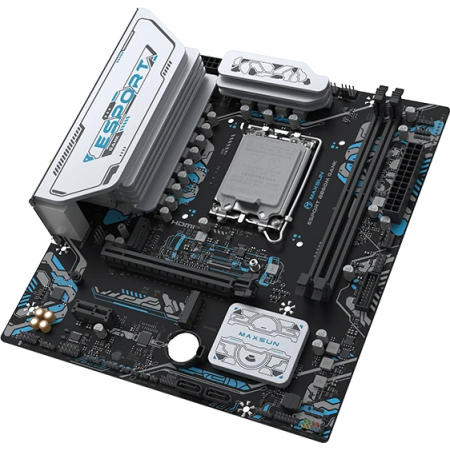 Материнская плата MAXSUN MS-eSport B860M GANK WIFI, LGA1851, B860, 2*DDR5, 2*SATA3, 2*M.2, USB 3.2, USB 2.0, 1*PCIEx16, 1*PCIex1, HDMI+DP, mATX, фото , изображение 2 Материнская плата MAXSUN MS-eSport B860M GANK WIFI, LGA1851, B860, 2*DDR5, 2*SATA3, 2*M.2, USB 3.2, USB 2.0, 1*PCIEx16, 1*PCIex1, HDMI+DP, mATX, фото , изображение 2