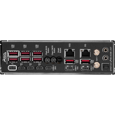 Материнская плата MSI MEG Z890 GODLIKE Z890, LGA1851, 4*DDR5, 2*PCIEx16, 1*PCIEx4, 8*M.2, 7*TypeC, 8*USB3.2Gen2, 4*USB3.2Gen1, 4*USB2.0, 4*SATA3.0, 10G, 5G, 2xType-C(DP), E-ATX, RTL, фото , изображение 4 Материнская плата MSI MEG Z890 GODLIKE Z890, LGA1851, 4*DDR5, 2*PCIEx16, 1*PCIEx4, 8*M.2, 7*TypeC, 8*USB3.2Gen2, 4*USB3.2Gen1, 4*USB2.0, 4*SATA3.0, 10G, 5G, 2xType-C(DP), E-ATX, RTL, фото , изображение 4