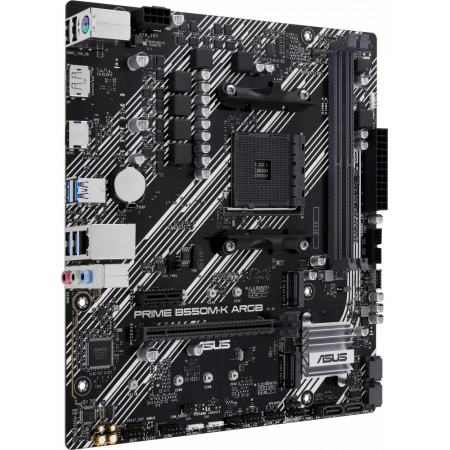 Материнская плата ASUS PRIME B550M-K ARGB, Socket AM4, B550, 2*DDR4, DP+HDMI, SATA3 + RAID, Audio, Gb LAN, USB 3.2, USB 2.0, COM*1 header (w/o cable), mATX ; 90MB1GC0-M0EAY0, фото , изображение 2 Материнская плата ASUS PRIME B550M-K ARGB, Socket AM4, B550, 2*DDR4, DP+HDMI, SATA3 + RAID, Audio, Gb LAN, USB 3.2, USB 2.0, COM*1 header (w/o cable), mATX ; 90MB1GC0-M0EAY0, фото , изображение 2