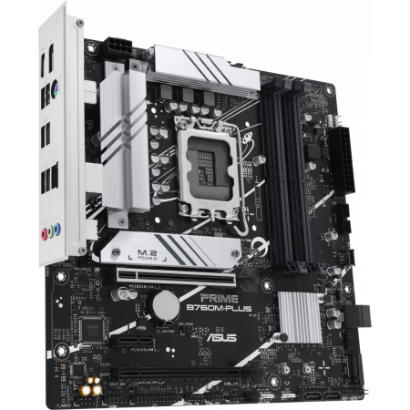 Материнская плата ASUS PRIME B760M-PLUS, LGA 1700, Intel B760, 4xDDR5, 4xSATA, 2xM.2, 1xPCI-E 4.0 x4, 1xPCI-E 5.0 x16, 1xPCI-E x1, 1xDisplayPort, 1xHDMI, 1x 2.5Gb LAN, 2xUSB-A 3.2 Gen 2, 4xUSB-A 2.0, 3x3.5 мм, 7.1, Micro-ATX, фото , изображение 2 Материнская плата ASUS PRIME B760M-PLUS, LGA 1700, Intel B760, 4xDDR5, 4xSATA, 2xM.2, 1xPCI-E 4.0 x4, 1xPCI-E 5.0 x16, 1xPCI-E x1, 1xDisplayPort, 1xHDMI, 1x 2.5Gb LAN, 2xUSB-A 3.2 Gen 2, 4xUSB-A 2.0, 3x3.5 мм, 7.1, Micro-ATX, фото , изображение 2