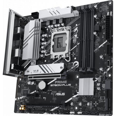 Материнская плата ASUS PRIME B760M-PLUS, LGA 1700, Intel B760, 4xDDR5, 4xSATA, 2xM.2, 1xPCI-E 4.0 x4, 1xPCI-E 5.0 x16, 1xPCI-E x1, 1xDisplayPort, 1xHDMI, 1x 2.5Gb LAN, 2xUSB-A 3.2 Gen 2, 4xUSB-A 2.0, 3x3.5 мм, 7.1, Micro-ATX, фото , изображение 3 Материнская плата ASUS PRIME B760M-PLUS, LGA 1700, Intel B760, 4xDDR5, 4xSATA, 2xM.2, 1xPCI-E 4.0 x4, 1xPCI-E 5.0 x16, 1xPCI-E x1, 1xDisplayPort, 1xHDMI, 1x 2.5Gb LAN, 2xUSB-A 3.2 Gen 2, 4xUSB-A 2.0, 3x3.5 мм, 7.1, Micro-ATX, фото , изображение 3