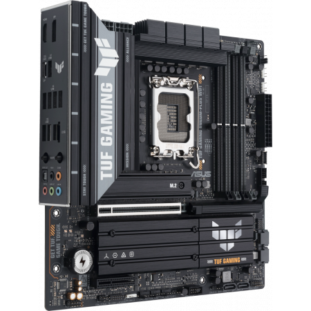 Материнская плата ASUS TUF GAMING B860M-PLUS WIFI, LGA1851, B860, 4*DDR5, 4*SATA, 3*M.2, 6*USB 3.2, 1*USB 2.0, Type-C, 1*PCIx16, 1*PCIx4, DP+HDMI, mATX; 90MB1JV0-M0EAY0, фото , изображение 2