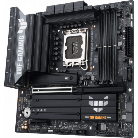 Материнская плата ASUS TUF GAMING B860M-PLUS WIFI, LGA1851, B860, 4*DDR5, 4*SATA, 3*M.2, 6*USB 3.2, 1*USB 2.0, Type-C, 1*PCIx16, 1*PCIx4, DP+HDMI, mATX; 90MB1JV0-M0EAY0, фото , изображение 3
