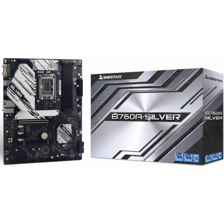 Материнская плата Biostar B760A-Silver  Soc-1700 Intel B760 4xDDR5 ATX AC`97 8ch(7.1) 2.5Gg RAID+VGA+HDMI+DP, фото , изображение 4