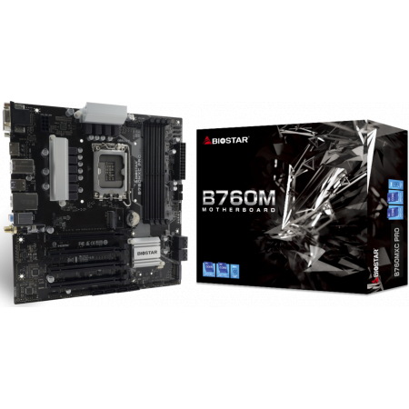 Материнская плата Biostar B760MXC Pro, Soc-1700 Intel B760 4xDDR5 mATX AC`97 8ch(7.1) 2.5Gg RAID+VGA+DVI+HDMI, фото , изображение 4