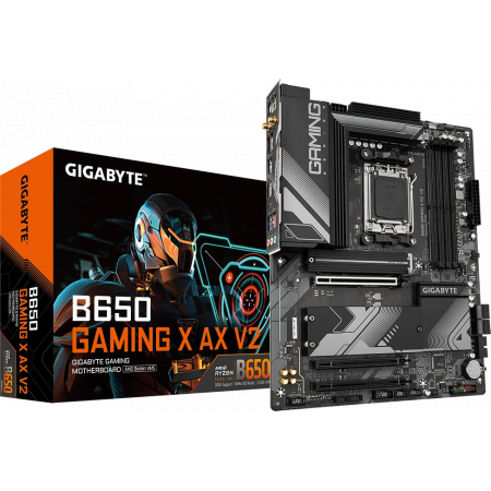 Материнская плата GIGABYTE B650 GAMING X AX V2, AM5, AMD B650, 4xDDR5, 4xSATA, 3xM.2, 1xPCI-E 4.0 x16, 2xPCI-E 3.0 x1, 1xUSB-A 3.2 Gen 2, 3xUSB-A 3.2 Gen 1, 1xUSB-C 3.2 Gen 2, 1x 2.5Gb LAN, 3x3.5 мм, 7.1, ATX, фото , изображение 4