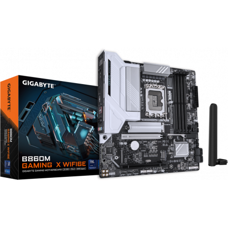 Материнская плата Gigabyte B860M GAMING X WIFI6E Soc-1851 Intel B860 4xDDR5 mATX AC`97 8ch(7.1) 2.5Gg RAID+HDMI+DP, фото , изображение 4 Материнская плата Gigabyte B860M GAMING X WIFI6E Soc-1851 Intel B860 4xDDR5 mATX AC`97 8ch(7.1) 2.5Gg RAID+HDMI+DP, фото , изображение 4