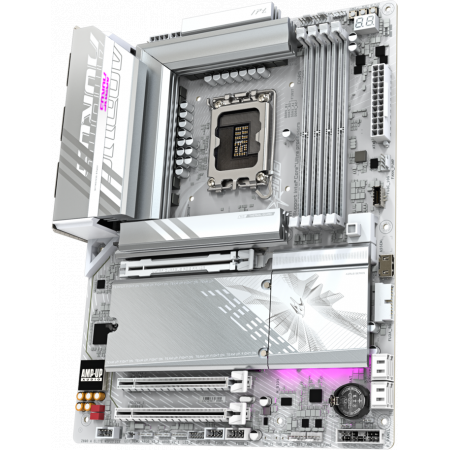 Материнская плата Gigabyte Z890 AORUS ELITE WIFI7 ICE, LGA 1851, Intel Z890, 4xDDR5, 4xSATA, 4xM.2, 1xPCI-E 5.0 x16, 2xPCI-E 4.0 x4, 1xDP, 1xUSB-C (DP), 1x 2.5Gb LAN, 4xUSB-A 2.0, 3xUSB-A 3.2 Gen 1, 2xUSB-A 3.2 Gen 2, 1xUSB-C 3.2 Gen 2 (Thunderbolt 4), 2x, фото , изображение 3