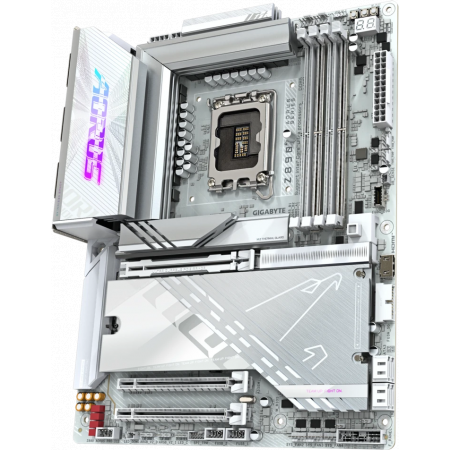 Материнская плата GIGABYTE Z890 AORUS PRO ICE, LGA 1851, Intel Z890, 4xDDR5, 4xSATA, 5xM.2, 1xPCI-E 5.0 x16, 1xPCI-E 4.0 x4, 1xPCI-E 4.0 x1, 2xUSB-C (Thunderbolt 4), 1x 5Gb LAN, 4xUSB-A 3.2 Gen 1, 2xUSB-A 3.2 Gen 2, 4xUSB-A 2.0, 2x3.5 мм, 7.1, ATX, фото , изображение 3