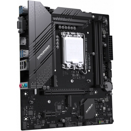 Материнская плата Maxsun MS-Challenger B760M D5 WIFI B760 LGA1700 2xDDR5 1xPCIEx16 1xPCIEx1 2xM.2 6xUSB3.2 Gen1 4xUSB2.0 3xSATA3 1G VGA+HDMI M-ATX, фото , изображение 2