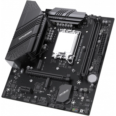 Материнская плата Maxsun MS-Challenger B760M D5 WIFI B760 LGA1700 2xDDR5 1xPCIEx16 1xPCIEx1 2xM.2 6xUSB3.2 Gen1 4xUSB2.0 3xSATA3 1G VGA+HDMI M-ATX, фото , изображение 3