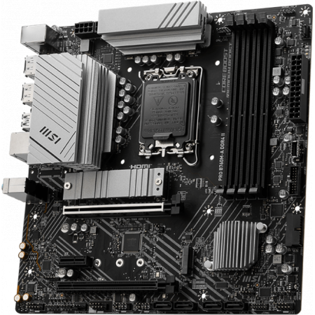 Материнская плата MSI PRO B760M-A DDR4 II Soc-1700 Intel B760 4xDDR4 mATX AC`97 8ch(7.1) 2.5Gg+HDMI+DP, фото , изображение 2