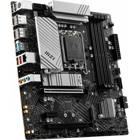 Материнская плата MSI PRO B760M-A DDR4 II Soc-1700 Intel B760 4xDDR4 mATX AC`97 8ch(7.1) 2.5Gg+HDMI+DP, фото , изображение 3