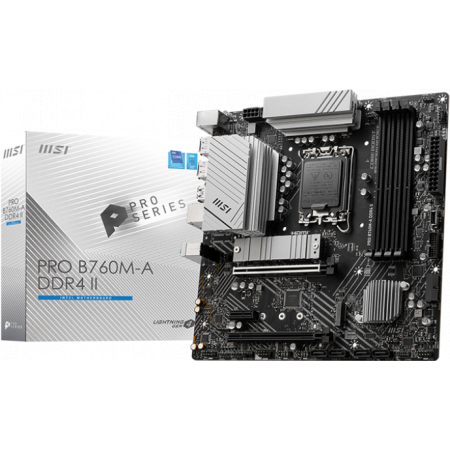 Материнская плата MSI PRO B760M-A DDR4 II Soc-1700 Intel B760 4xDDR4 mATX AC`97 8ch(7.1) 2.5Gg+HDMI+DP, фото , изображение 5
