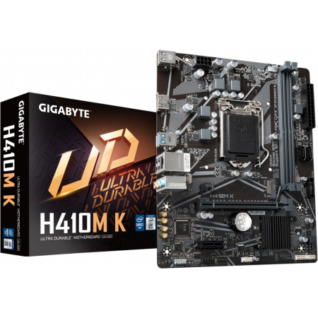 Материнская плата Gigabyte H410M K 2.0,  LGA 1200, Intel H470, 2xDDR4, 4xSATA RTL, фото , изображение 4