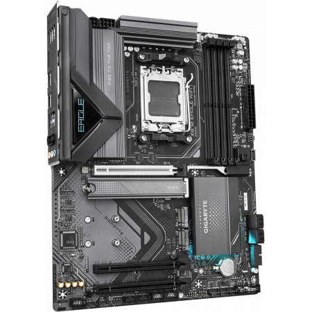 Материнская плата Gigabyte X870 EAGLE WIFI7, AM5, AMD X870, 4xDDR5, 4xSATA, 3xM.2, 1xPCI-E 5.0 x16, 2xPCI-E 3.0 x1, 1xHDMI, 1xUSB-C (DP), 1x 2.5Gb LAN, 4xUSB-A 2.0, 3xUSB-A 3.2 Gen 1, 1xUSB-A 3.2 Gen 2, 2xUSB-C 3.2 Gen 2 (USB4), 3x3.5 мм, 7.1, ATX, фото , изображение 2