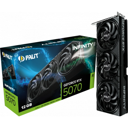 Видеокарта Palit PCI-E RTX5070 Infinity 3 NVIDIA GeForce RTX 5070 12Gb 192bit GDDR7 2325/28000 HDMIx1 DPx3 HDCP Ret, фото , изображение 9