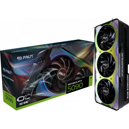 Видеокарта Palit PCI-E RTX5090 GAMEROCK OC NVIDIA GeForce RTX 5090 32Gb 512bit GDDR7 2295/30000 HDMIx1 DPx3 HDCP Ret, фото , изображение 10