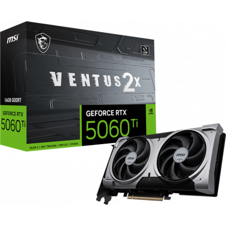 Видеокарта MSI PCI-E 5.0 RTX 5060 Ti 16G VENTUS 2X PLUS NVIDIA GeForce RTX 5060TI 16Gb 128bit GDDR7 2572/28000 HDMIx1 DPx3 HDCP Ret, фото , изображение 5